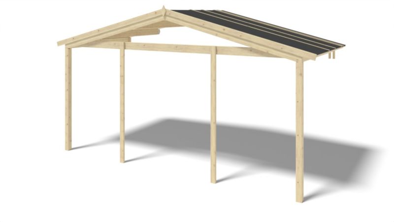 Zadaszenie werandy tarasu domku ALTANKA - 5x2 m, drewniane, 1szt.