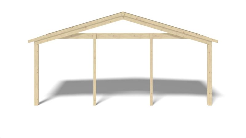 Zadaszenie werandy tarasu domku ALTANKA - 6x2 m, drewniane, 1szt.