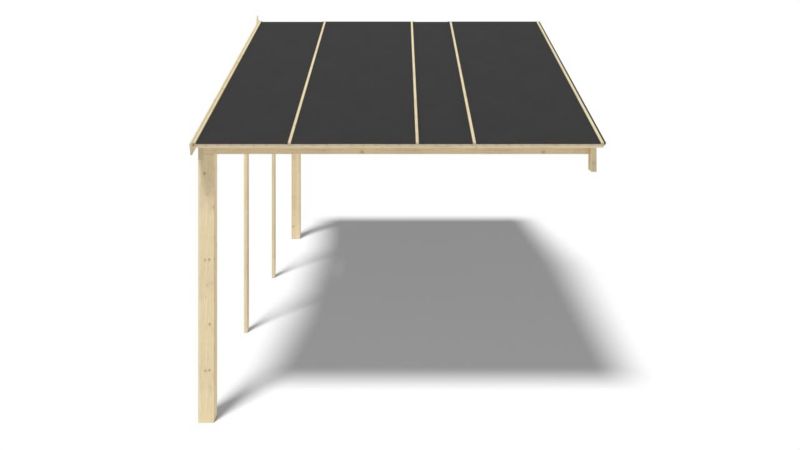 Zadaszenie werandy tarasu domku ALTANKA - 6x3 m, drewniane, 1szt.
