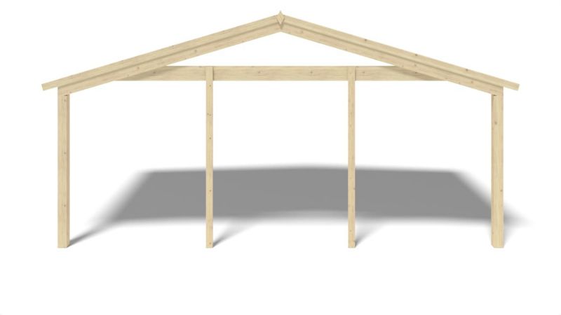 Zadaszenie werandy tarasu domku ALTANKA - 6x3 m, drewniane, 1szt.