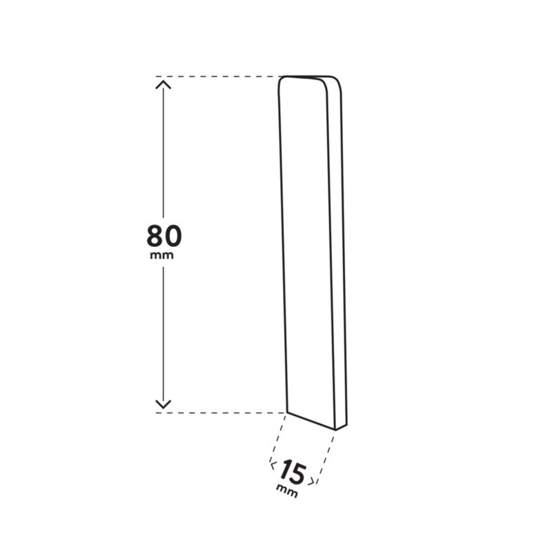 Zakończenie do listwy GoodHome Avilia białe 2 szt.