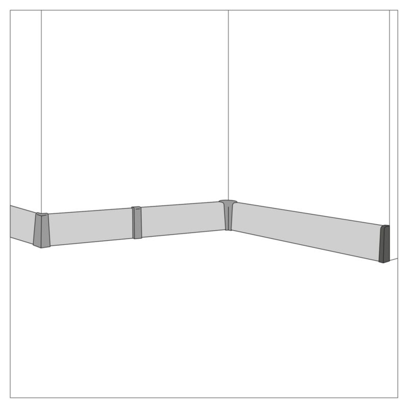 Zakończenie do listwy GoodHome Core PCV 75 mm decor 620 2 szt.
