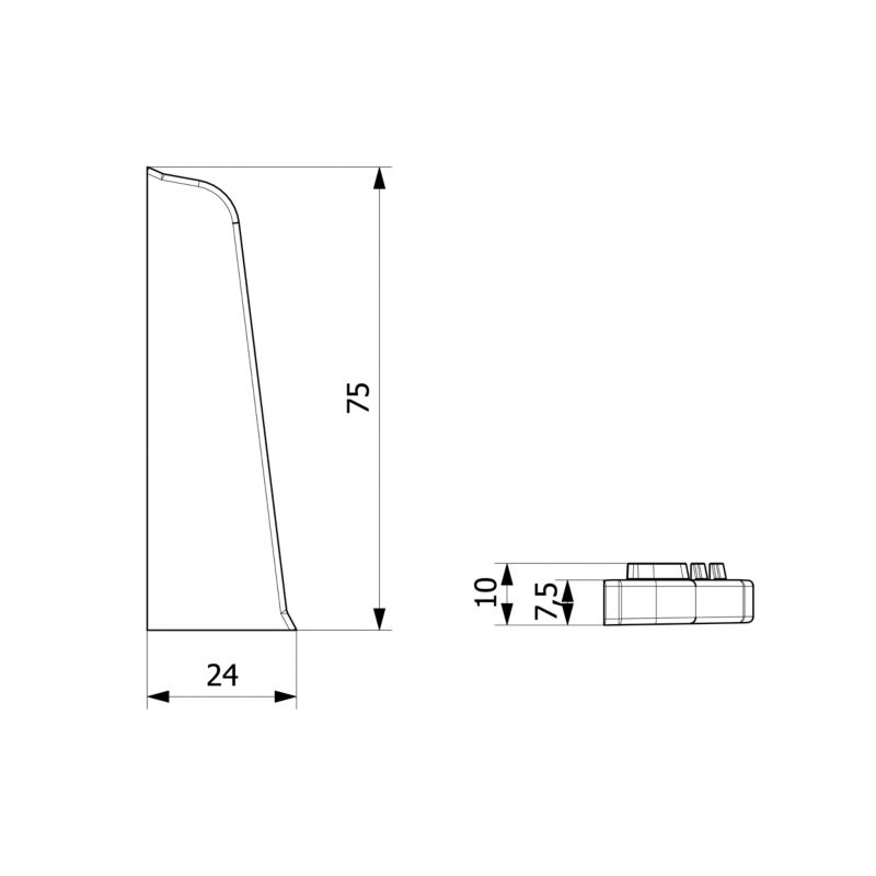 Zakończenie do listwy PCV GoodHome Core 835 2 szt