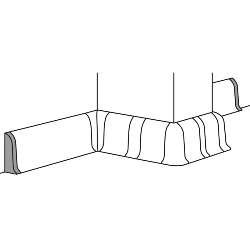 Zakończenie do listwy PCV Slim 44,2 mm białe 2 szt.