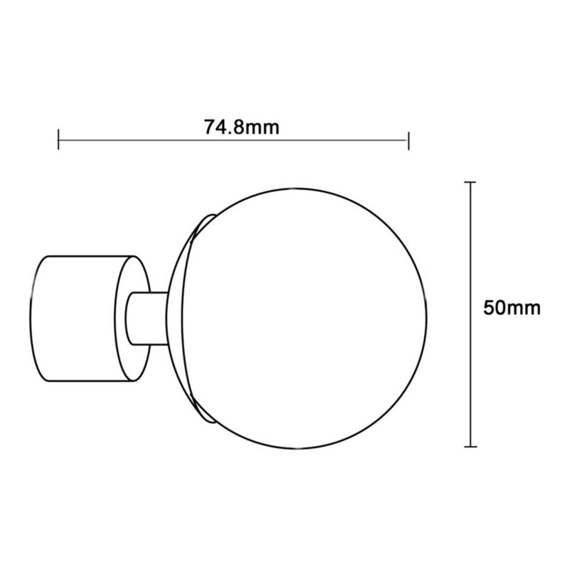 Zakończenie GoodHome Anafi 19 mm kula basic