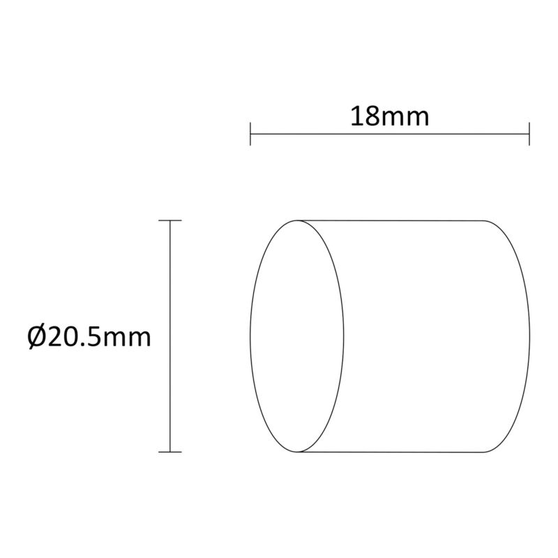 Zakończenie GoodHome Athens 16 mm korek basic