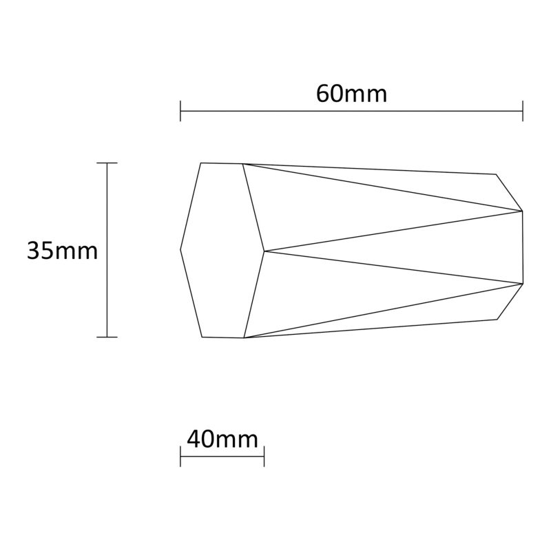 Zakończenie karnisza GoodHome Kozani Faceted 19 mm