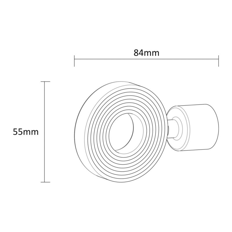 Zakończenie karnisza GoodHome Kozani koło 19 mm