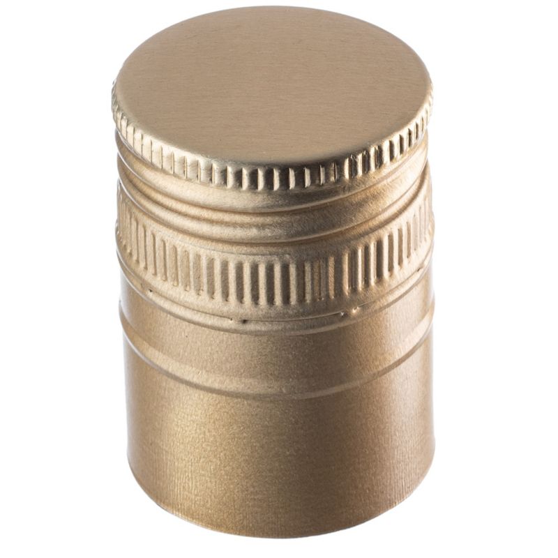 Zakrętka aluminiowa KADAX do butelek długa złota fi 31.5mm, 10 szt.