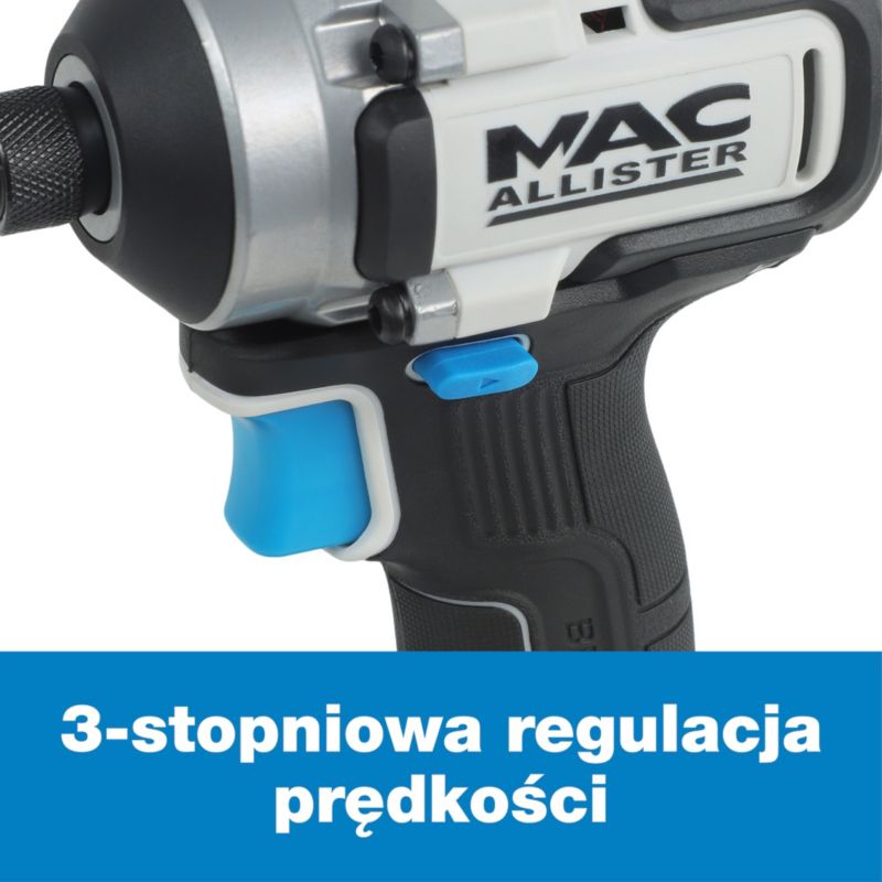Zakrętarka udarowa Mac Allister Solo 18V bez akumulatora silnik bezszczotkowy