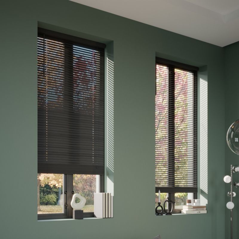 Żaluzja GoodHome Cana drewniana 120 x 180 cm czarna