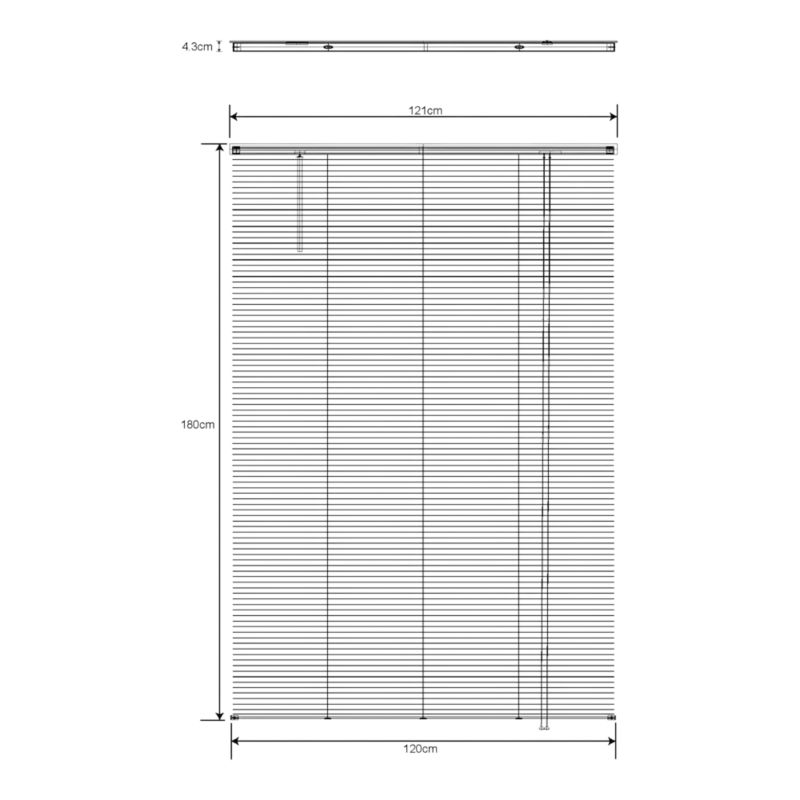 Żaluzja GoodHome Cana drewniana 120 x 180 cm czarna