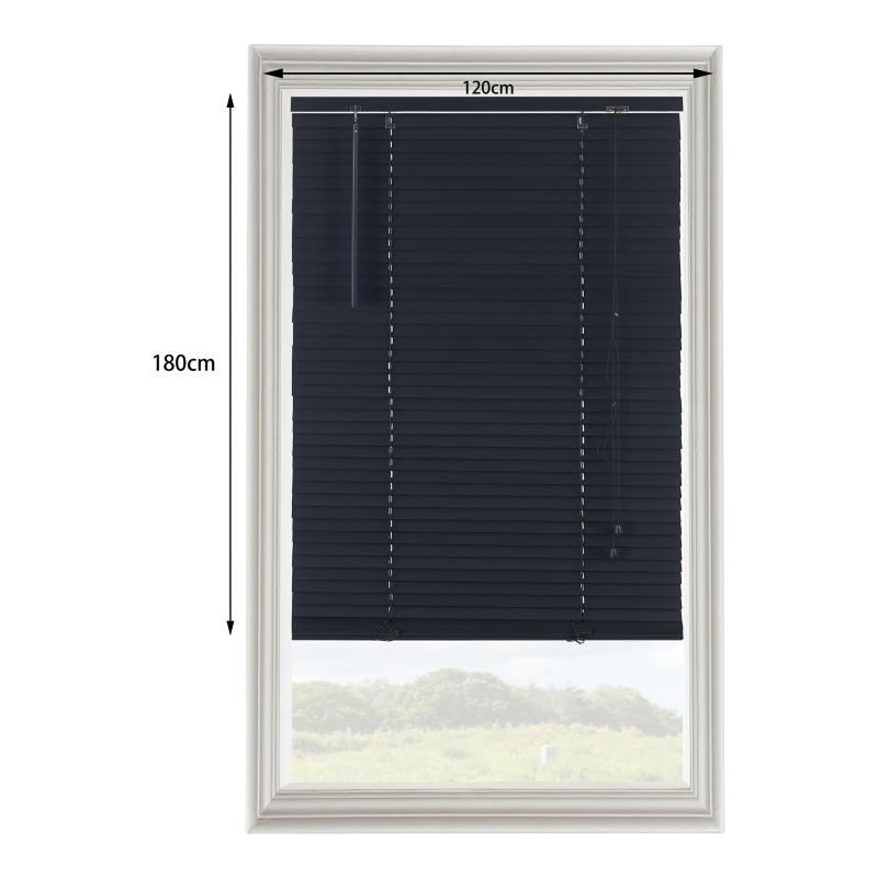Żaluzja GoodHome Cana drewniana 120 x 180 cm czarna