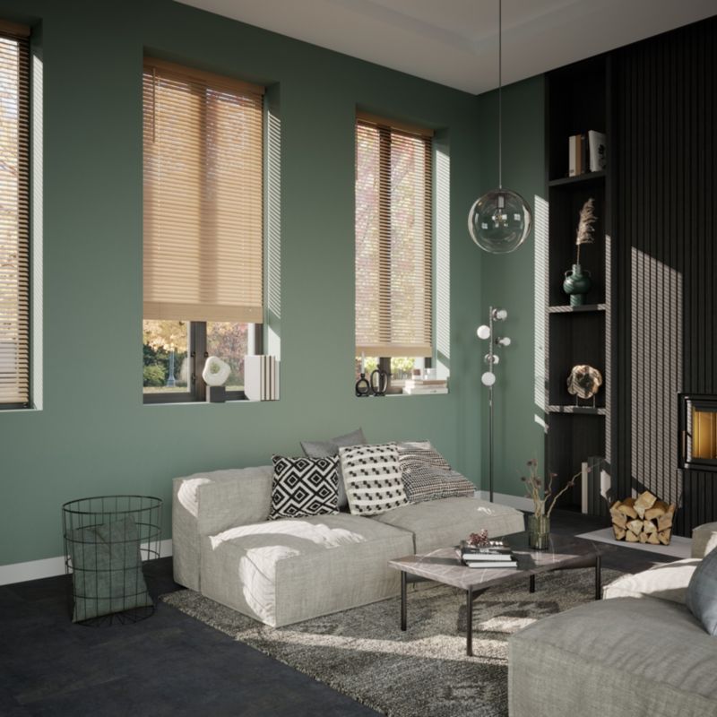 Żaluzja GoodHome drewniana Colours Cana 90 x 180 cm jasna