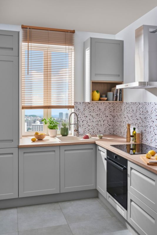 Żaluzja GoodHome drewniana Colours Cana 90 x 180 cm jasna