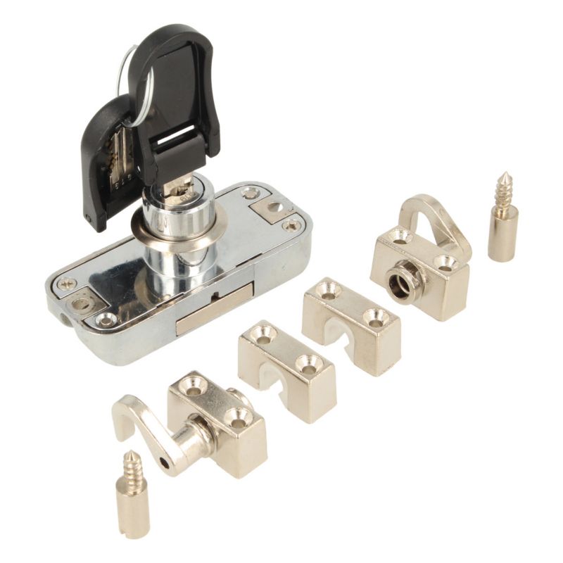 Zamek meblowy baskwilowy Hakner Wolf trzypunktowy 9x22mm Master Key - 1 szt.