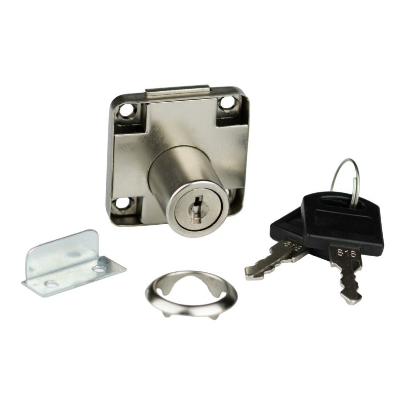 Zamek meblowy kwadratowy fi19x22 kompatybilny z SISO X850 jeden kod klucza Sortowniki24 1 szt.