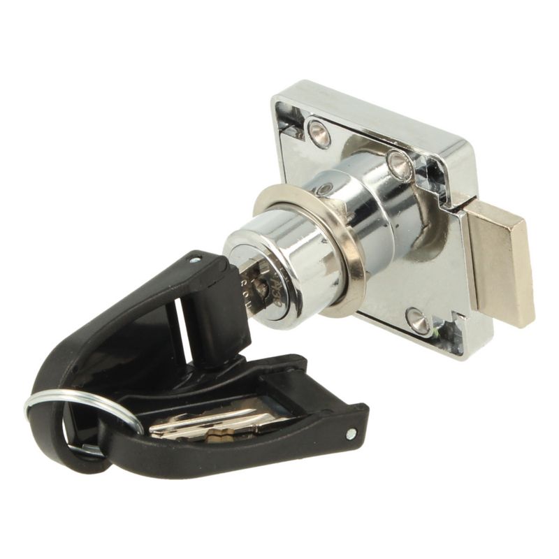 Zamek meblowy kwadratowy Wolf Hakner fi19x22mm system Master Key lewy - 1 szt.