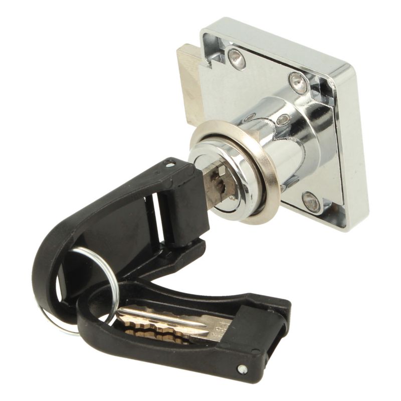 Zamek meblowy kwadratowy Wolf Hakner fi19x22mm system Master Key prawy - 1 szt.