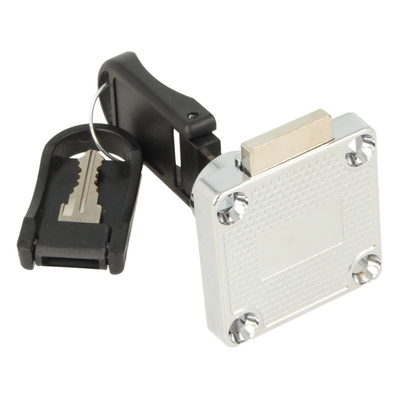 Zamek meblowy kwadratowy Wolf Hakner fi19x22mm system Master Key prawy - 1 szt.