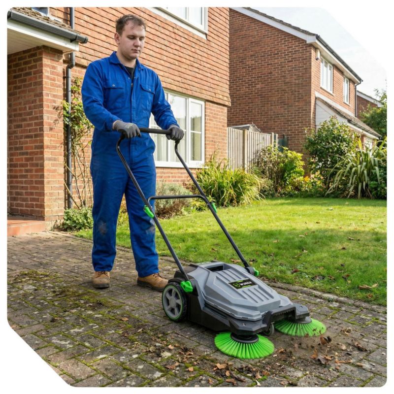 Zamiatarka ręczna WUBER 650 mm z koszem 20L 1 szt.