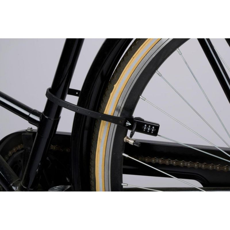 Zapięcie Dunlop rowerowe pasek na szyfr czarny  1szt.