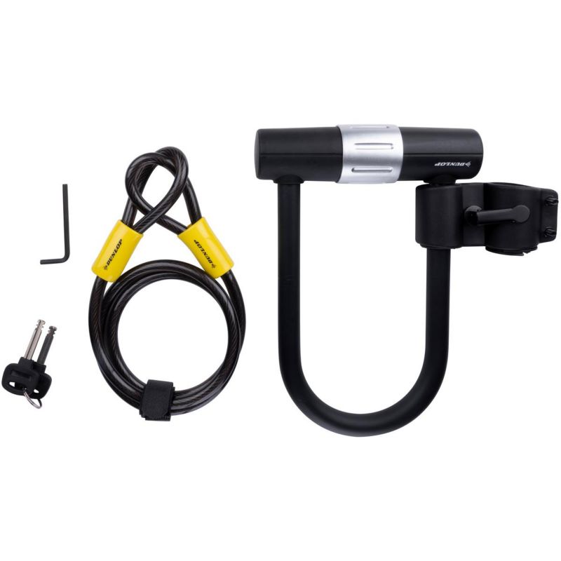Zapięcie Dunlop  rowerowe U-Lock + linka 10X1200mm  1szt.