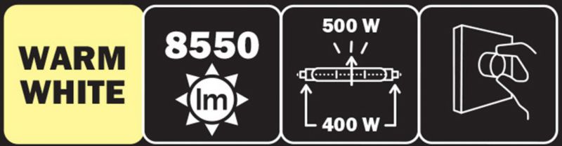 Żarnik halogenowy Diall R7s 400 W 8550 lm dł. 118 mm 1 szt.