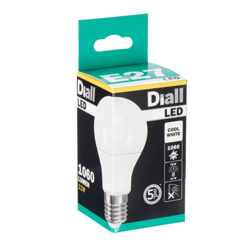Żarówka LED Diall A60 E27 11 W 1060 lm mleczna barwa zimna