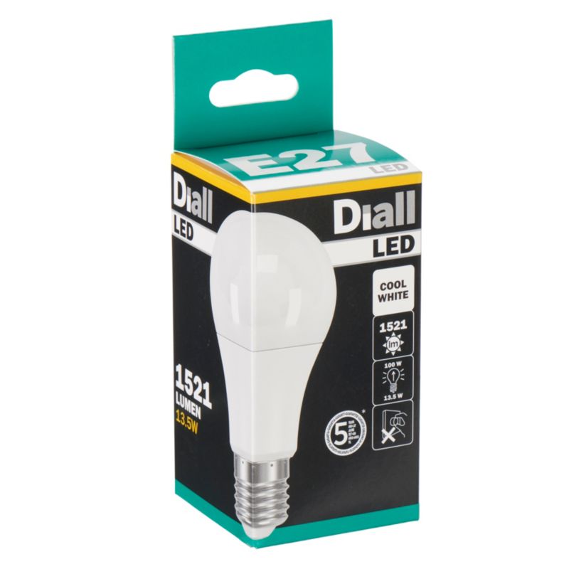 Żarówka LED Diall A60 E27 13,5 W 1521 lm mleczna barwa neutralna
