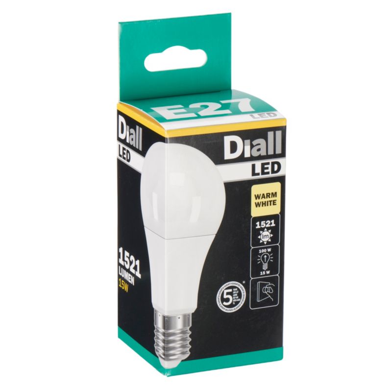 Żarówka LED Diall A60 E27 15 W 1521 lm mleczna barwa ciepła DIM