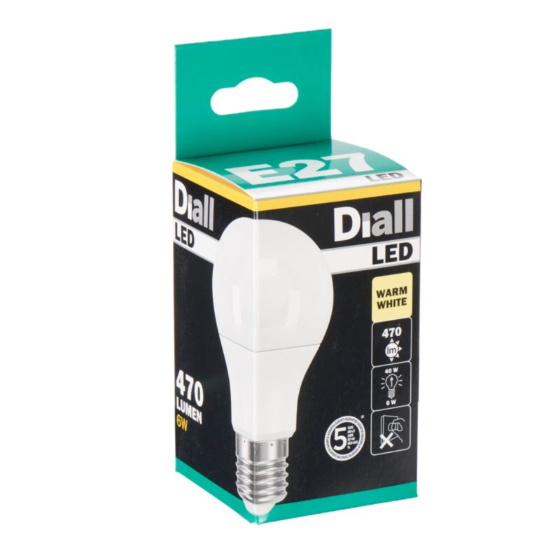 Żarówka LED Diall A60 E27 5,8 W 470 lm mleczna barwa ciepła
