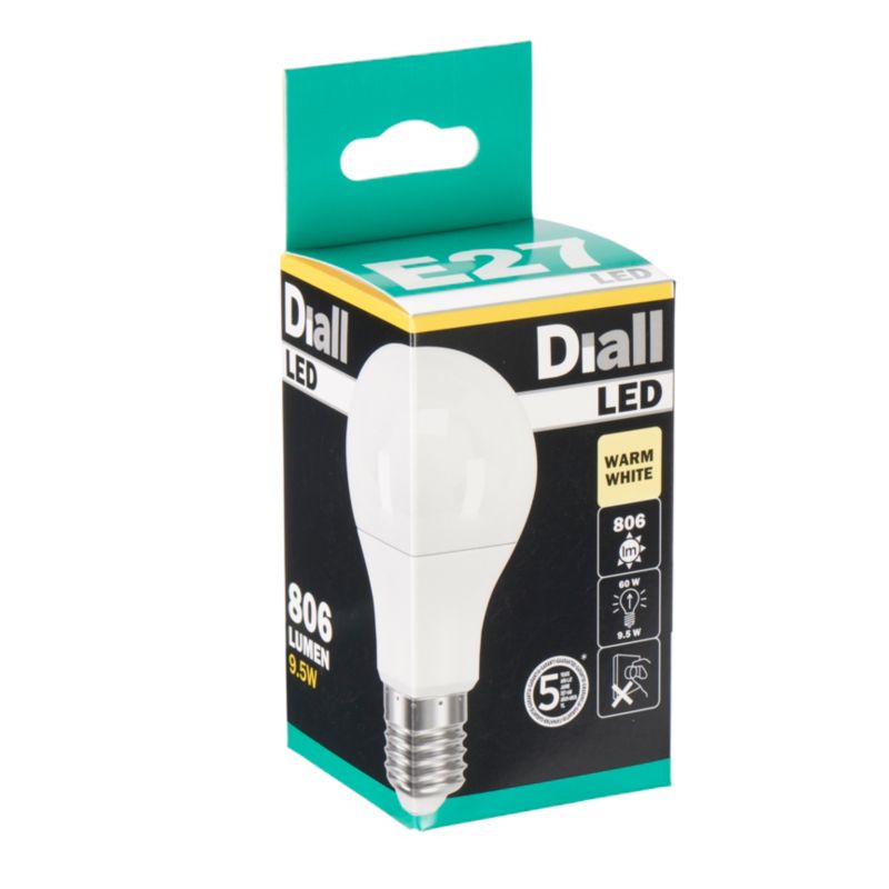 Żarówka LED Diall A60 E27 9,5 W 806 lm mleczna barwa ciepła