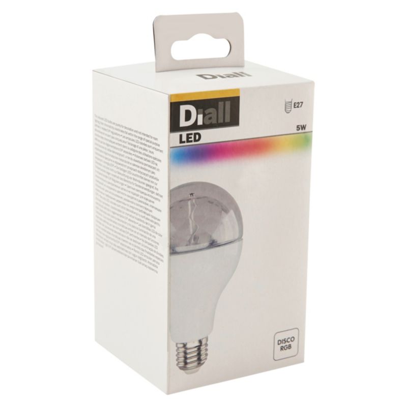 Żarówka LED Diall A80 E27 5 W RGB Disco