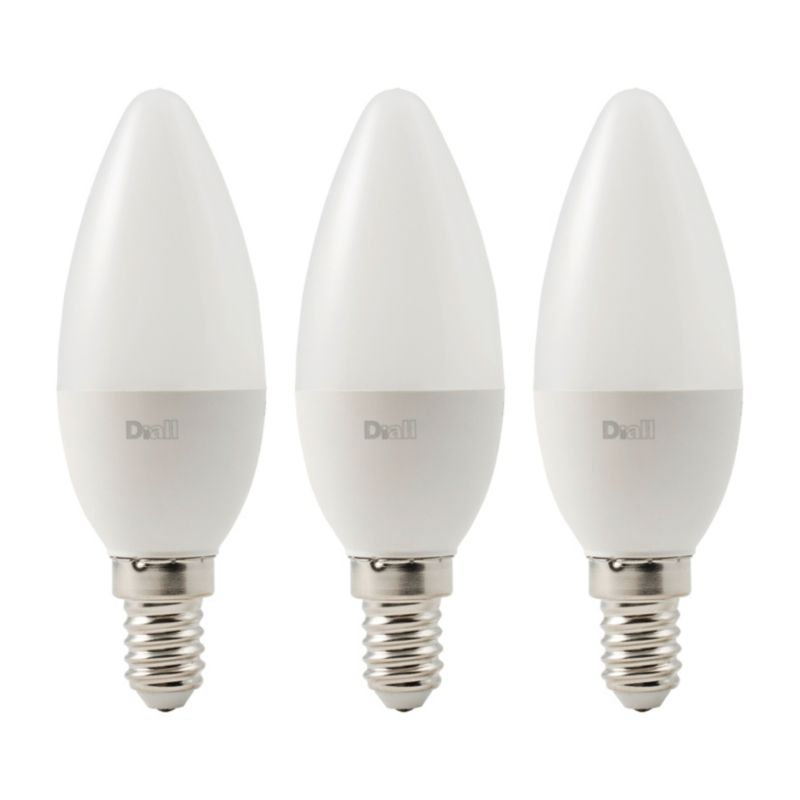 Żarówka LED Diall C35 E14 5 W 470 lm mleczna barwa ciepła 3 szt.