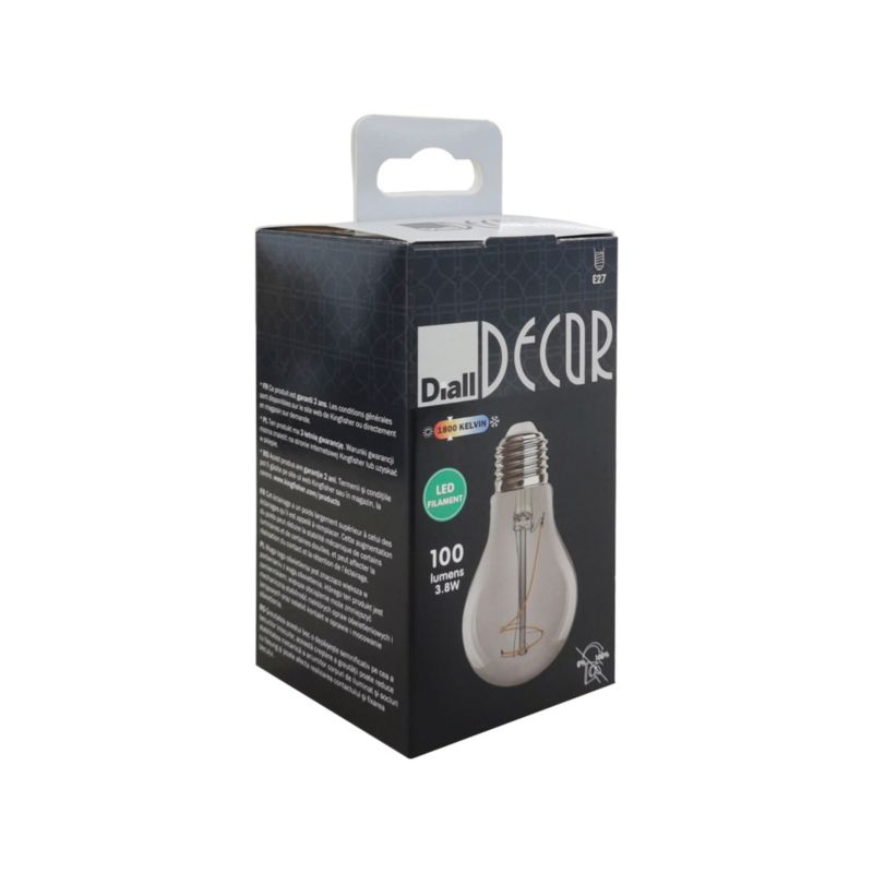 Żarówka LED Diall Filament A60 E27 100 lm 1800 K dymiona