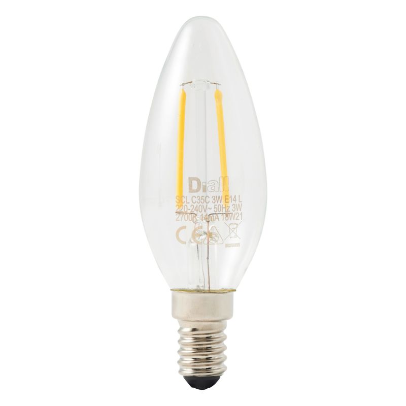 Żarówka LED Diall Filament C35 E14 250 lm 2700 K