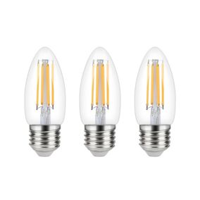 Żarówka LED Diall Filament C35 E27 470 lm 2700 K 3 szt.