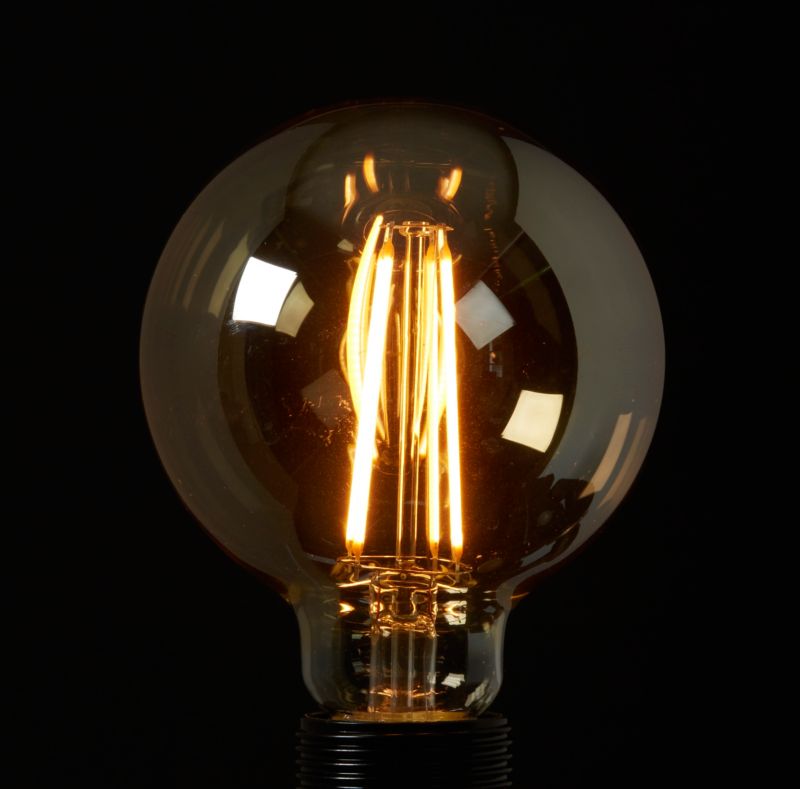 Żarówka LED Diall Filament Gold G95 E27 5,5 W 470 lm przezroczysta barwa ciepła