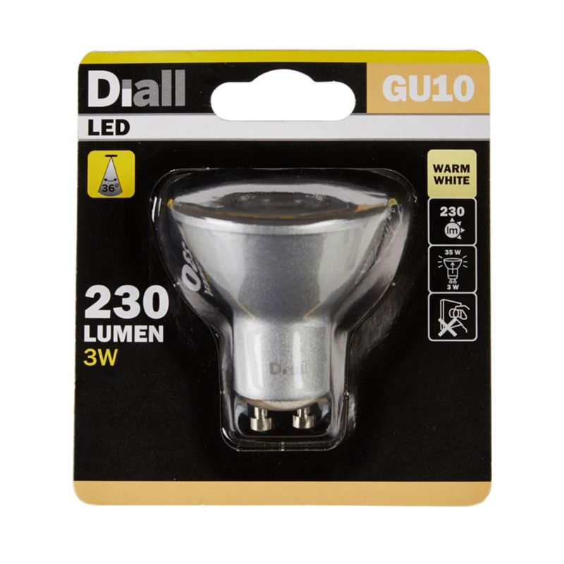 Żarówka LED Diall GU10 3 W 230 lm mleczna barwa ciepła