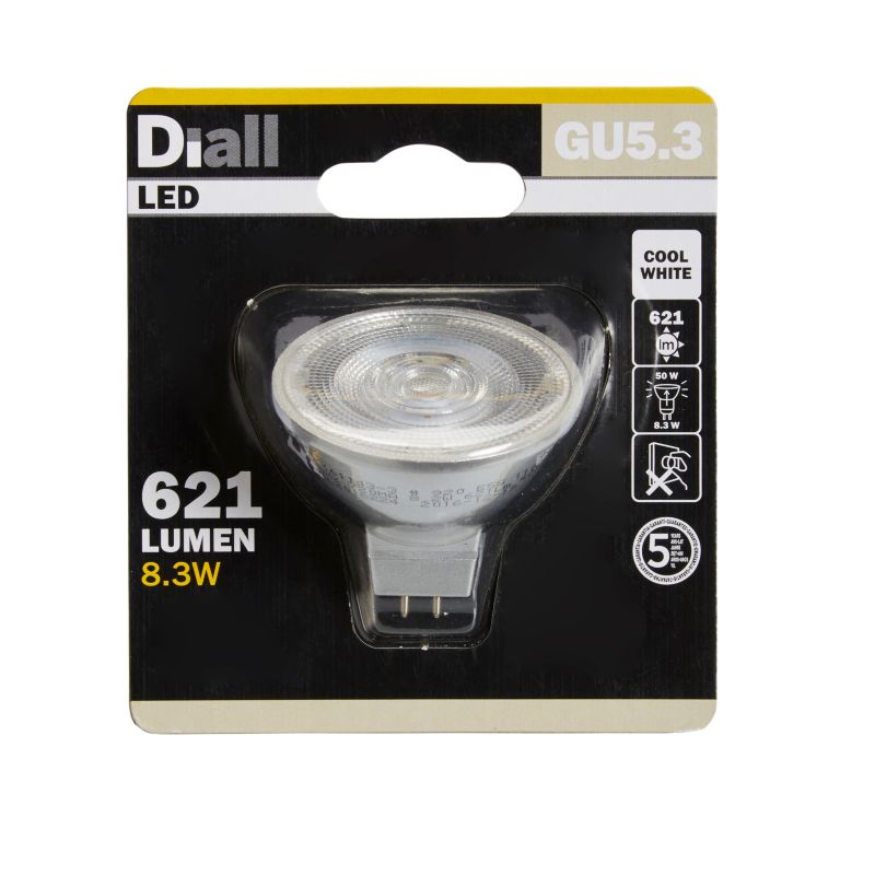 Żarówka LED Diall GU5.3 8,3 W 621 lm mleczna barwa neutralna