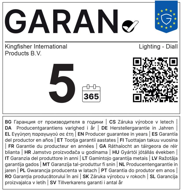 Żarówka LED Diall P45 E27 470 lm 2700 K mleczna