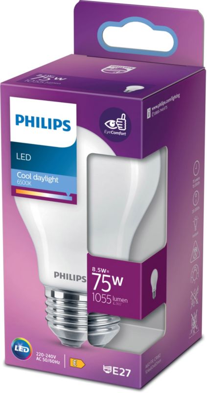 Żarówka LED Glass Philips A60 E27 1055 lm 6500 K