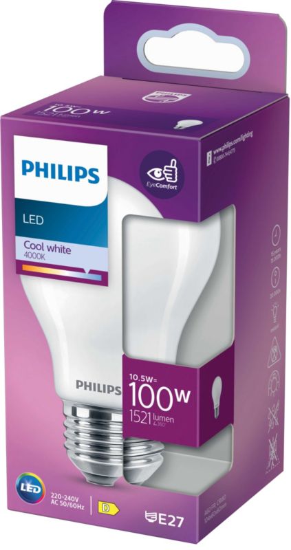 Żarówka LED Glass Philips A60 E27 1521 lm 4000 K