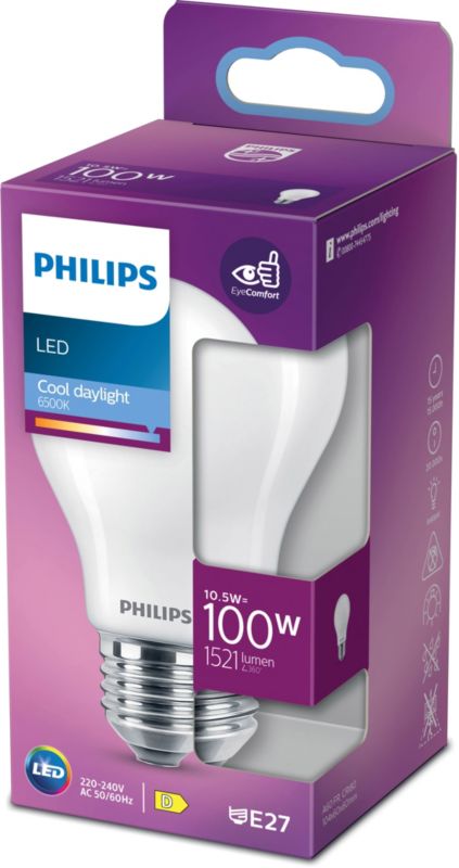 Żarówka LED Glass Philips A60 E27 1521 lm 6500 K