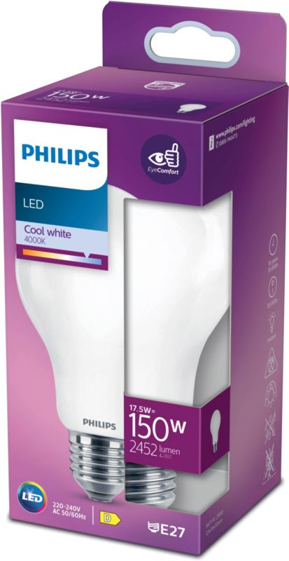 Żarówka LED Glass Philips A67 E27 2452 lm 4000 K