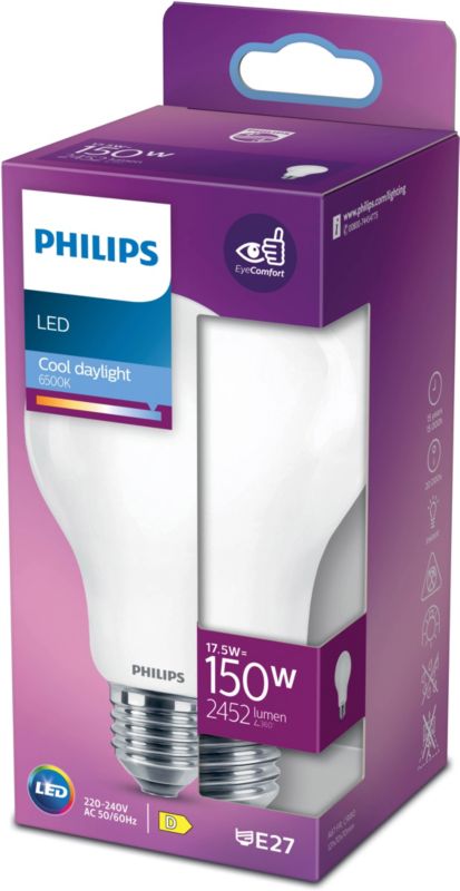 Żarówka LED Glass Philips A67 E27 2452 lm 6500 K