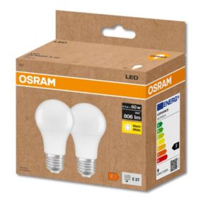 Żarówka LED Osram A60 E27 806 lm 2700 K 2 szt.