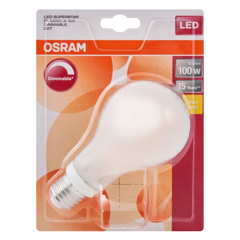 Żarówka LED Osram E27 8,5 W 1521 lm mleczna barwa ciepła DIM