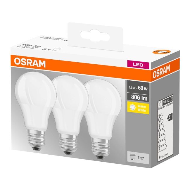Żarówka LED Osram E27 806 lm 2700 K 3 szt.